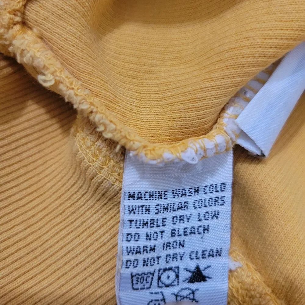 Tommy Bahama Relax 1/4 Zip Pullover Sweatshirt Yellow Large Marlin Logo Flaw!